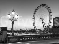 The image captures a famous landmark, the London Eye.


