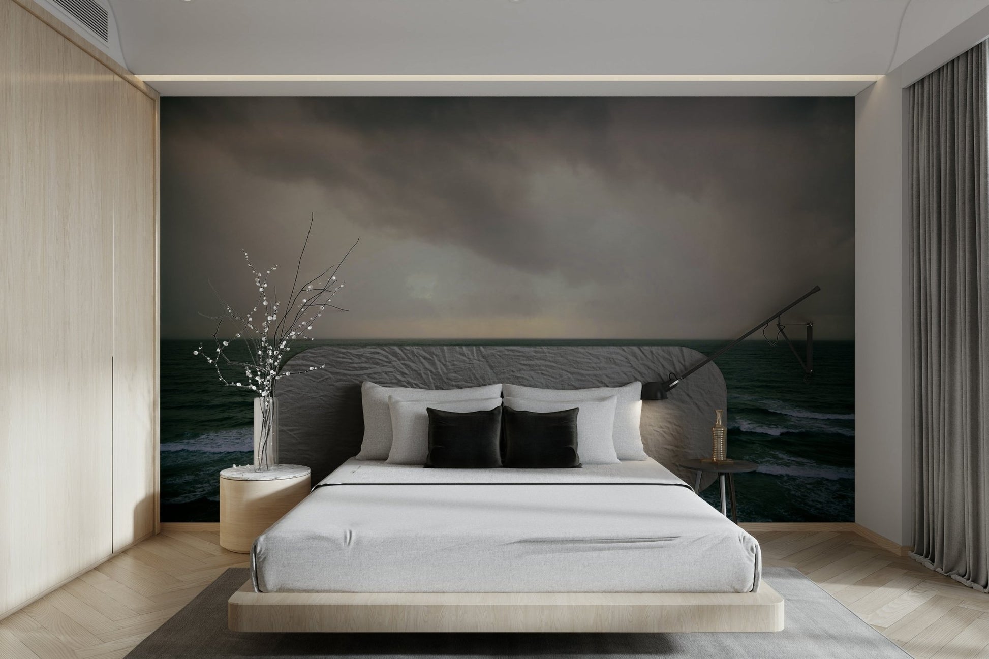 An artistic glowing design mural for home decor.

