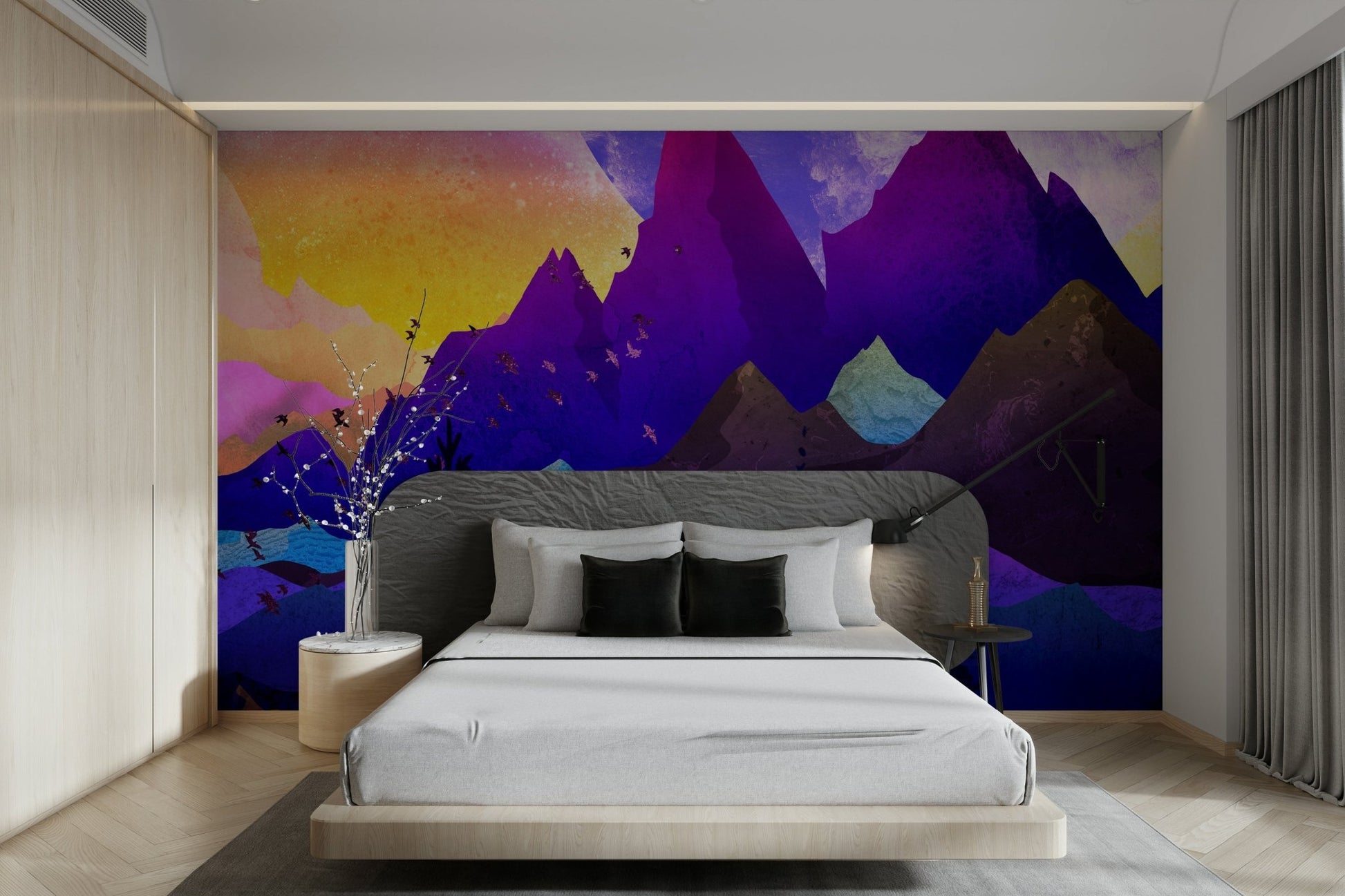 Magical mountains wallpaper in bright hues GD100
