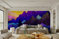 Enchanted colorful mountains wall mural

