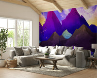 Dreamy colorful hills wallpaper mural

