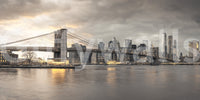 Stunning Brooklyn Bridge wall art in cityscape mural

