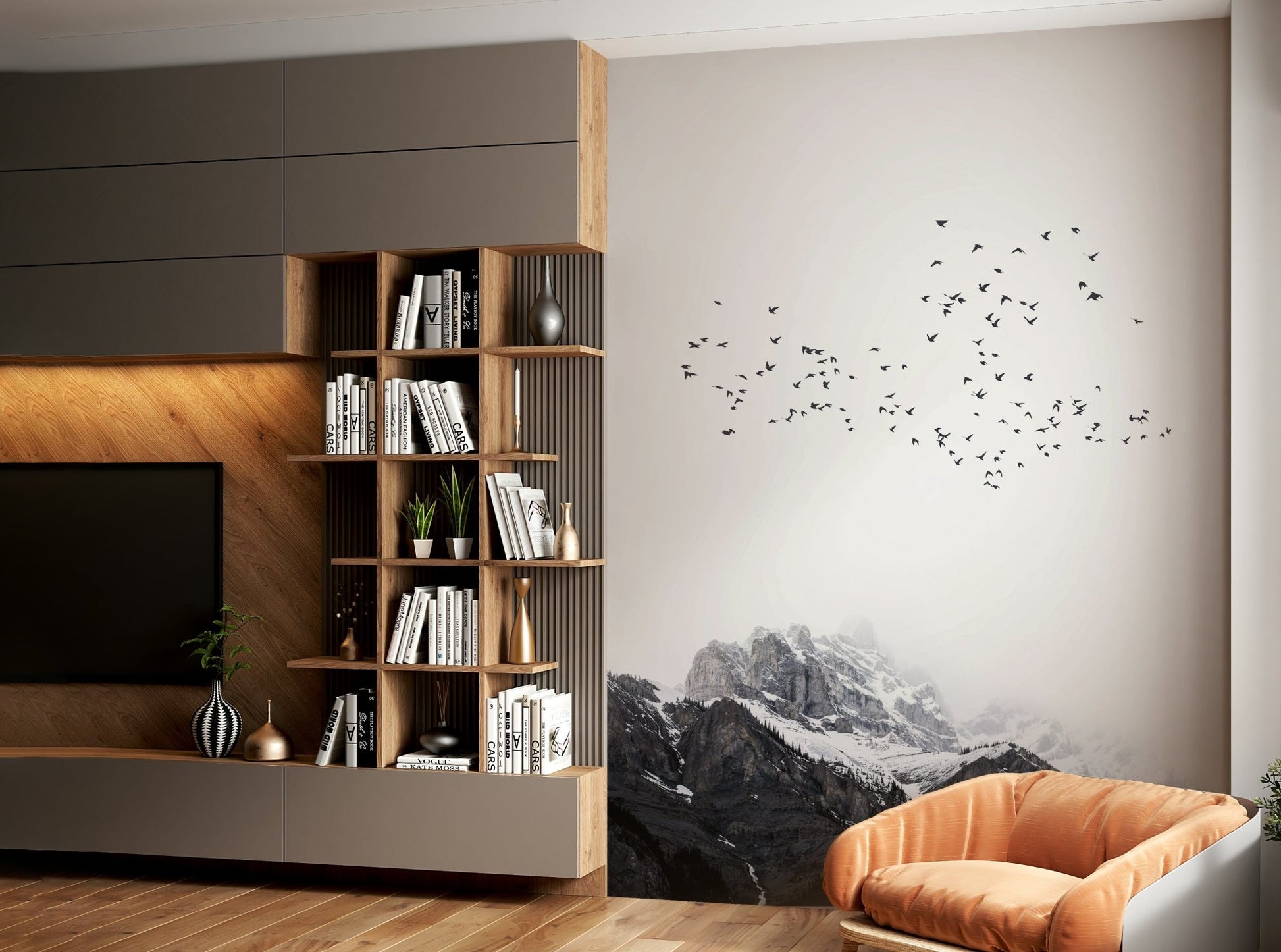 It gives a feeling of profound awe and peaceful contemplation.
