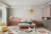 Scenic path to the castle wall mural

