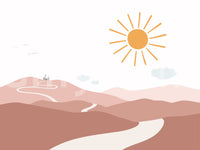 Fantasy landscape mural for creative spaces

