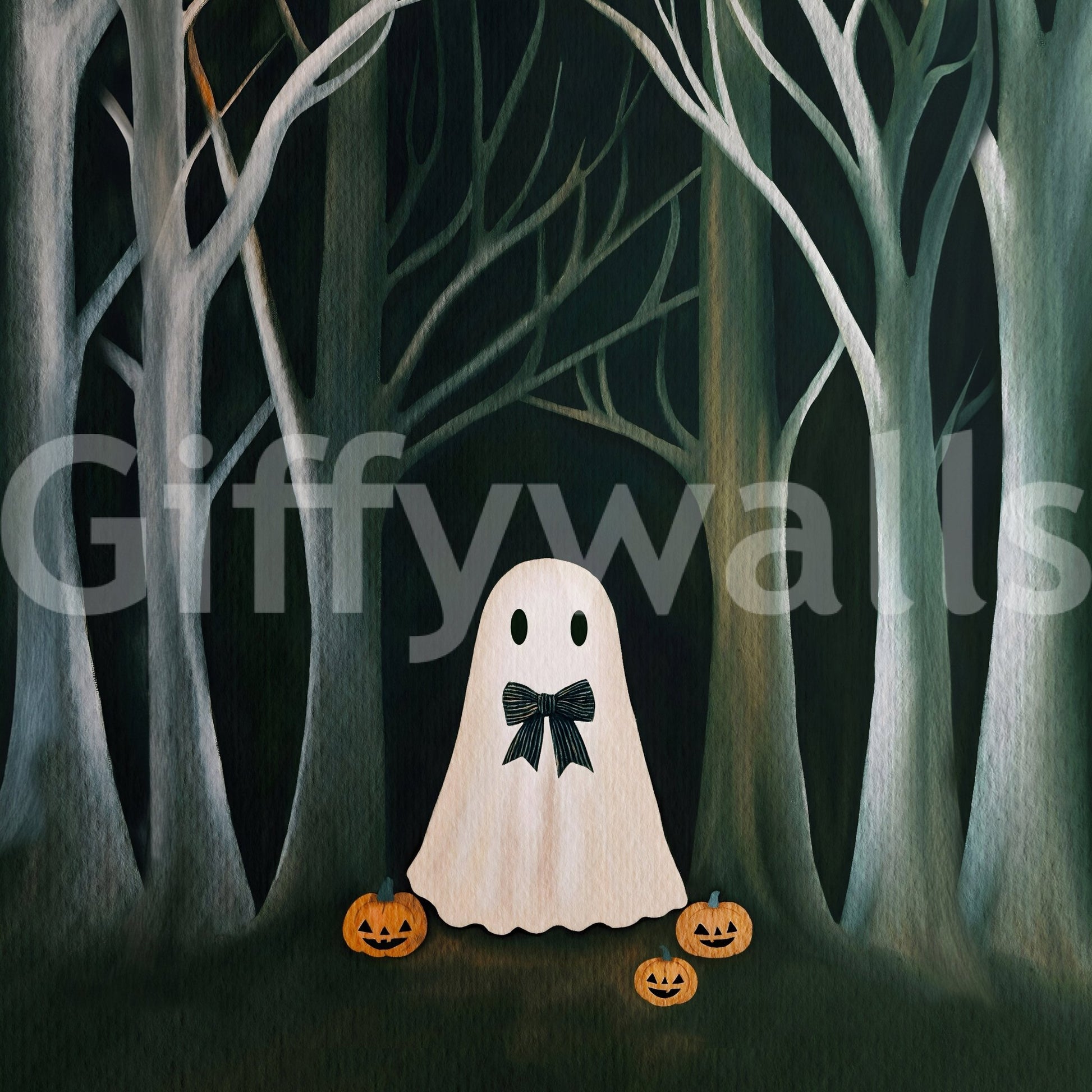 Preppy ghost wall covering for the room.
