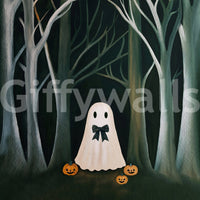 Preppy ghost wall covering for the room.
