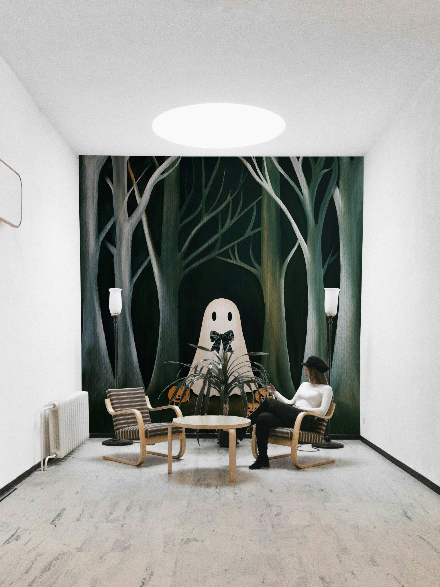 Preppy ghost design wall mural
