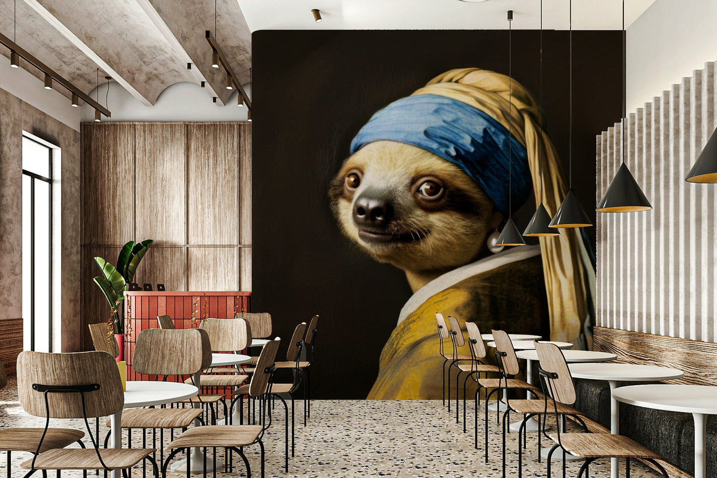 Vermeer adaptation with a sloth

