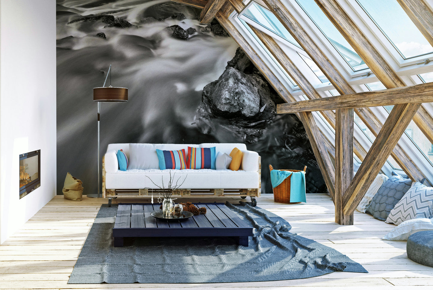 The Stream Wall Mural