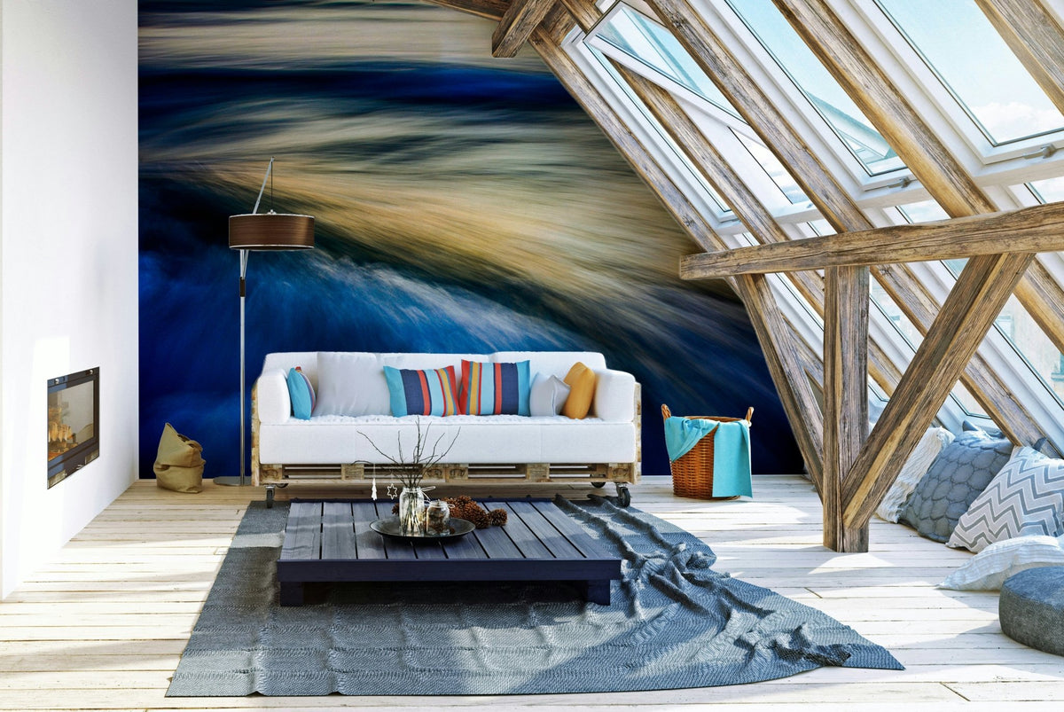 A beautiful abstract wave wallpaper mural for a modern home., GD4871