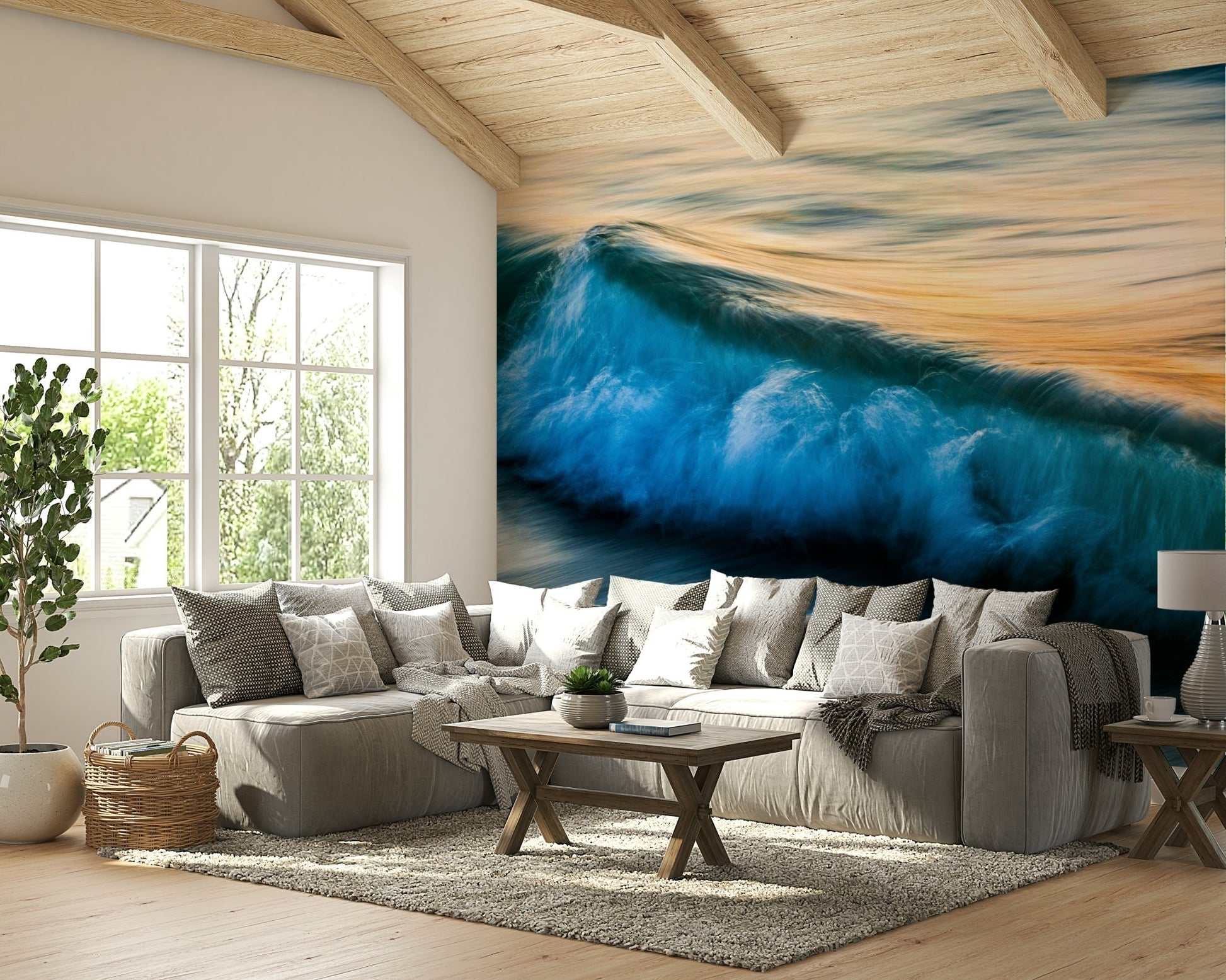 A classic wave design wallpaper for walls.

