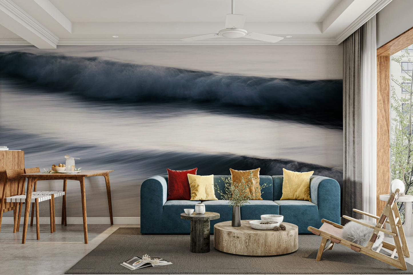 A classic wave design wallpaper for walls.

