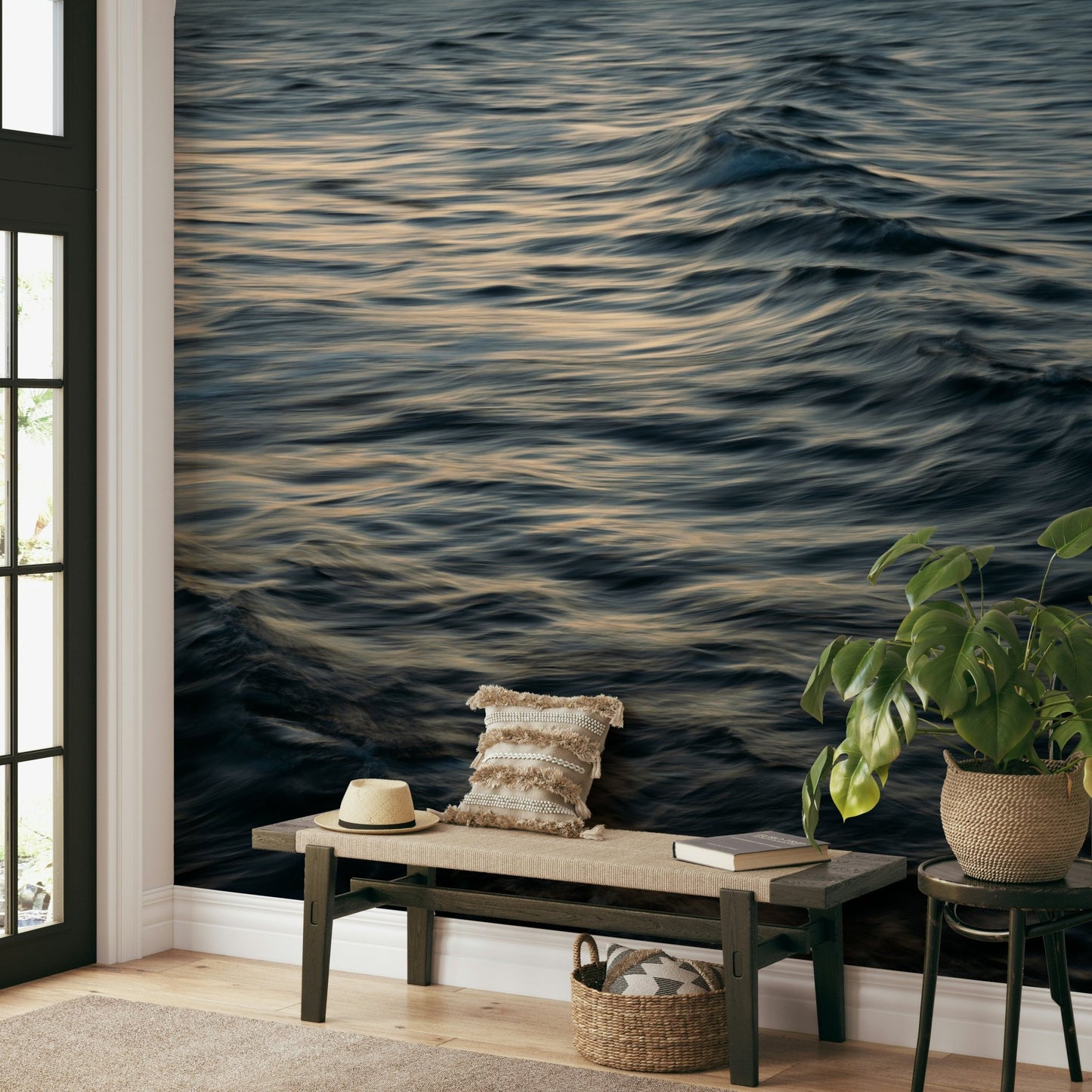 A classic ocean wallpaper for walls with a coastal theme.

