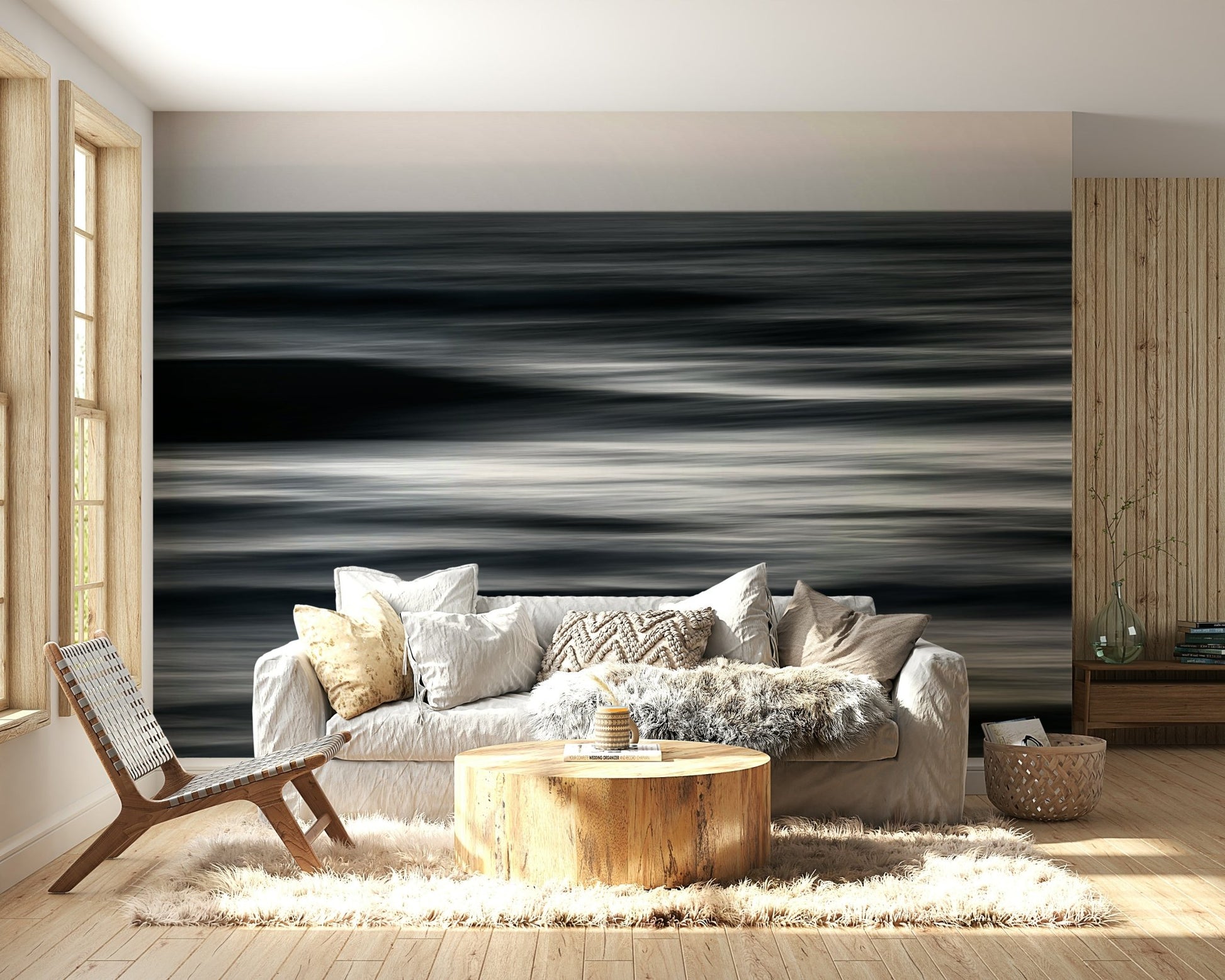 A classic ocean wallpaper for walls with a coastal theme.

