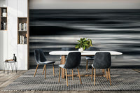 A beautiful wide-angle wall mural of the sea.

