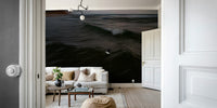 A high-angle view of the wall mural in a large space., GD4571