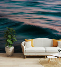 A contemplative wave texture wallpaper mural for a feature wall.


