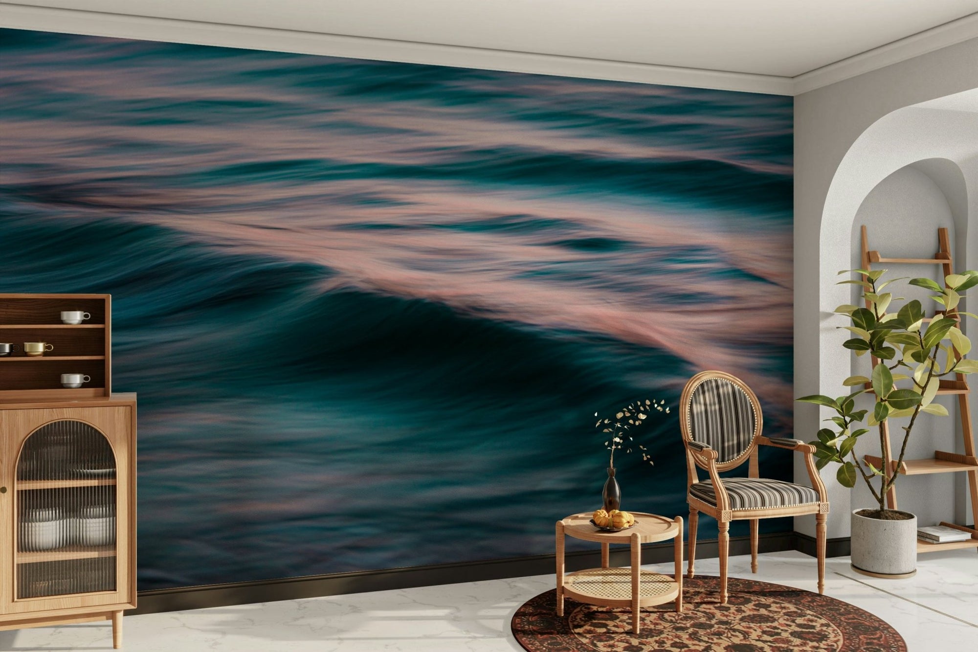 A beautiful abstract wave wallpaper mural for a modern home., GD4813
