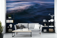 Motion-blurred waves ripple pink and blue, a wave wall mural GD4794
