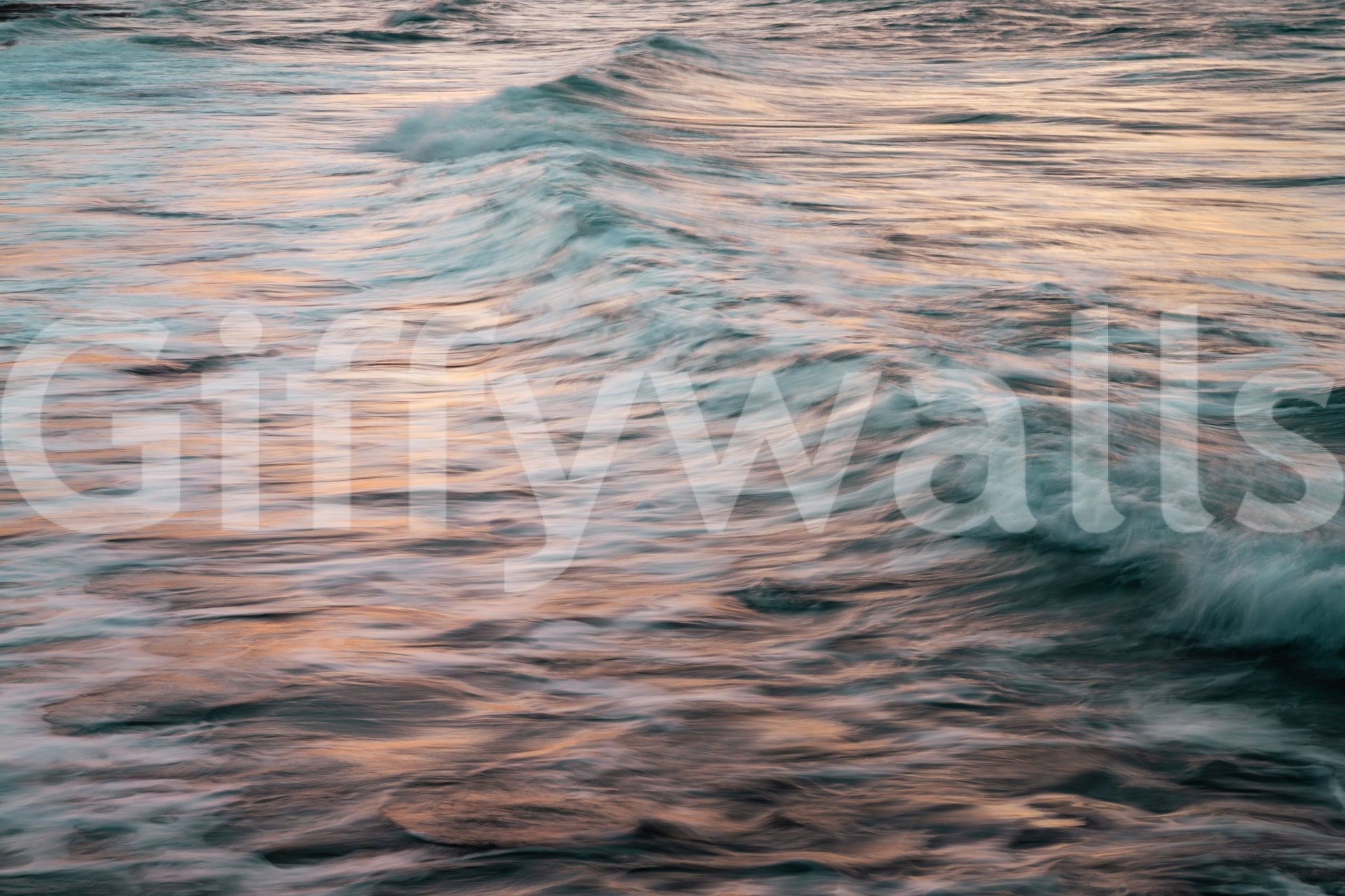 A high-quality serene ocean wall mural for walls.


