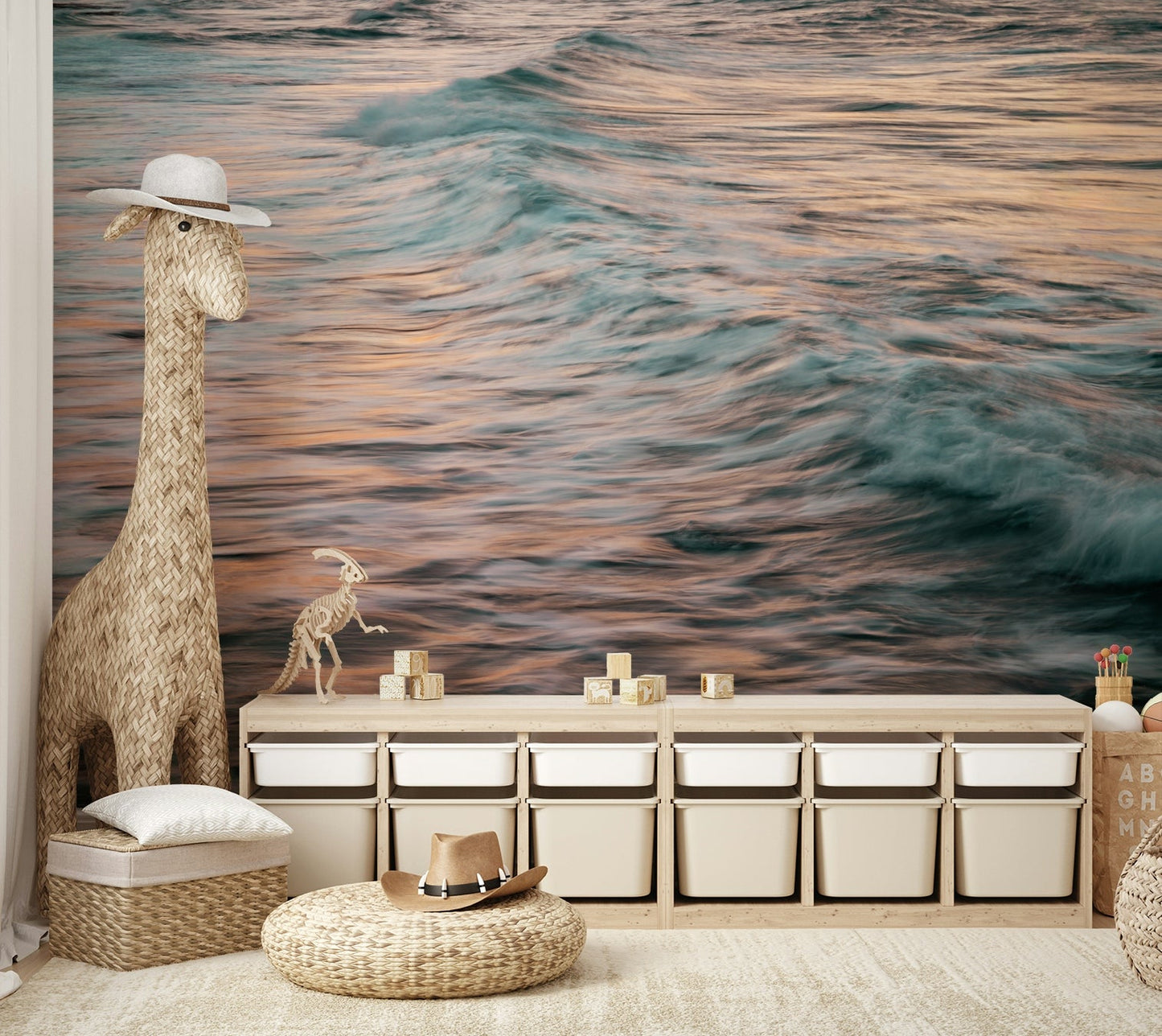 A serene ocean motion wall mural for your decor.

