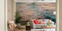 A beautiful abstract wave wallpaper mural for a modern home.

