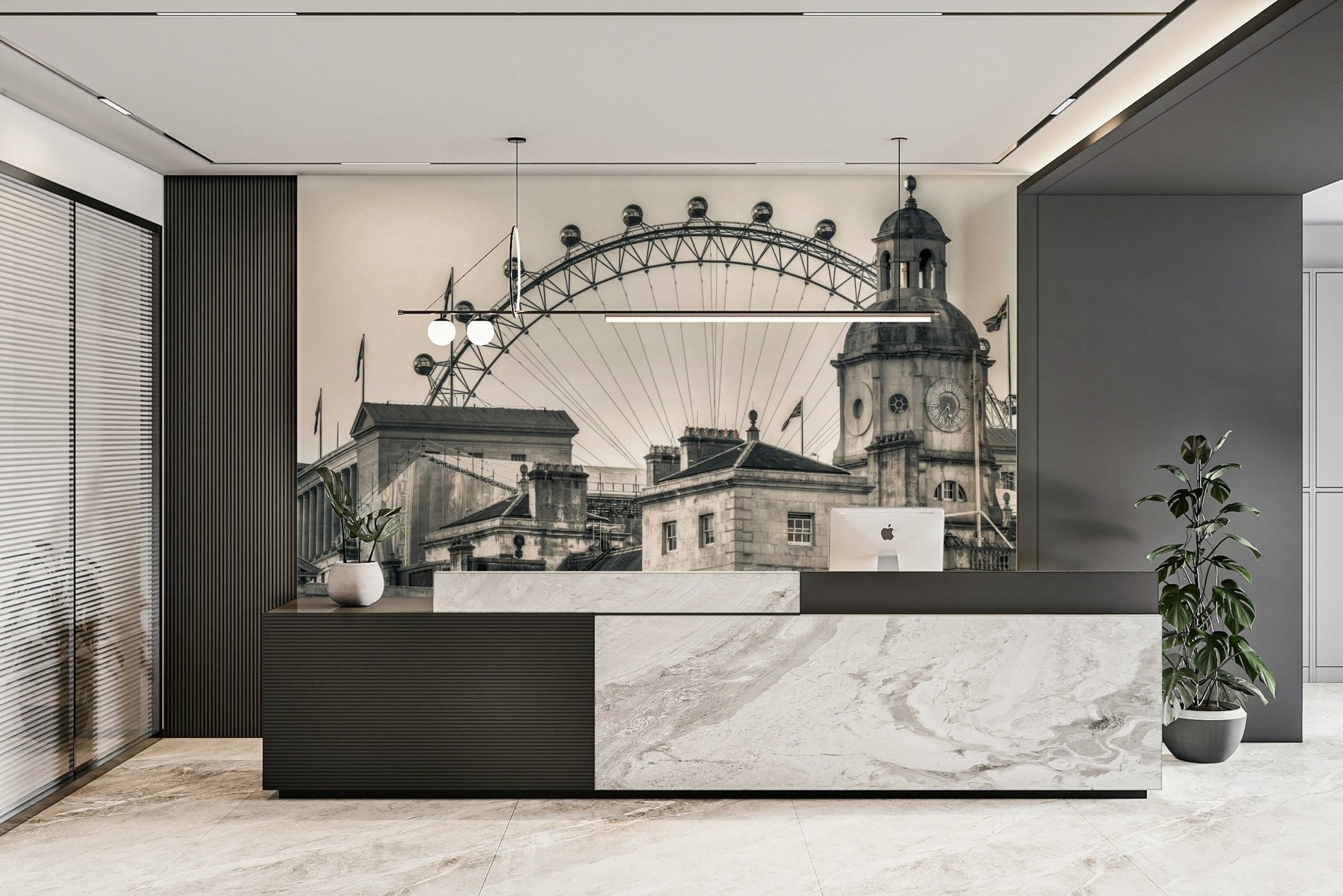 Vintage wheel design wall mural for modern spaces

