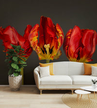 Vibrant flower wallpaper for walls in rich detail

