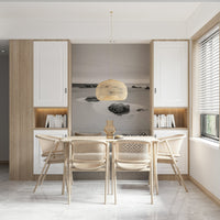 Tide Pools Wall Mural background for a peaceful yoga or wellness studio wallpaper.