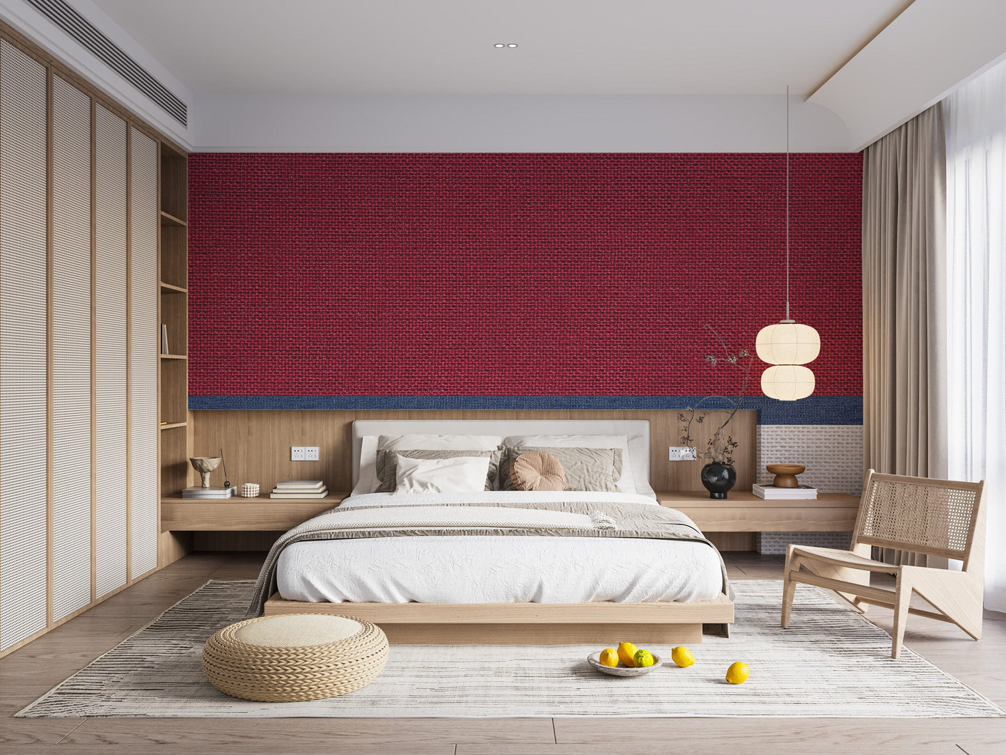 Sophisticated thread texture wallpaper mural

