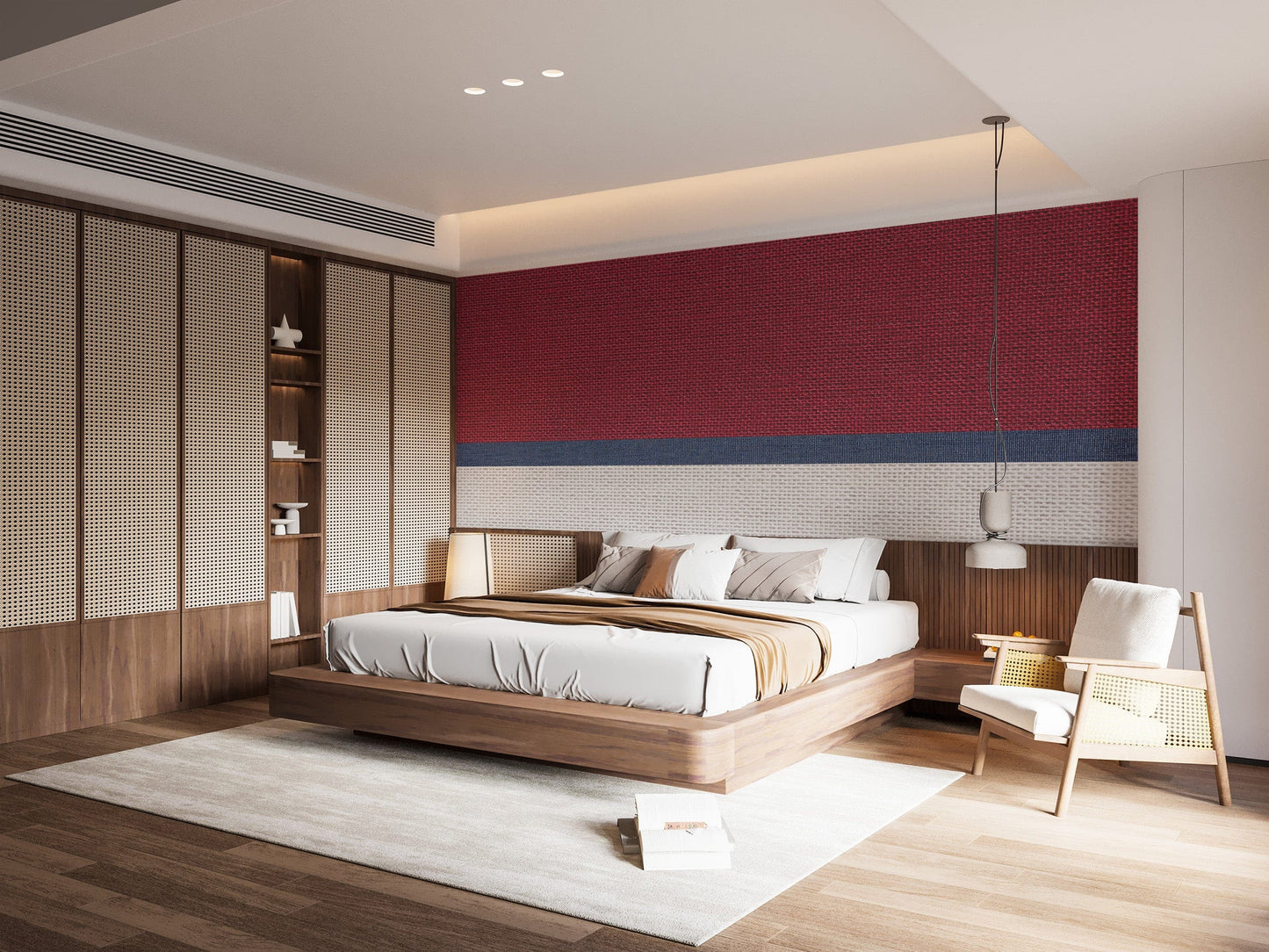 Elegant fabric pattern wallpaper for walls
