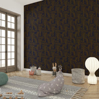 An artistic tiger dynasty mural on luxury wallpaper.

