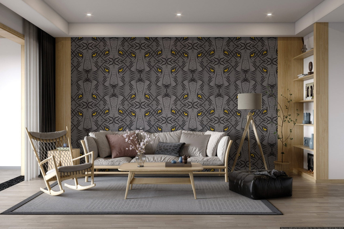Chic Tiger Gaze wallpaper for modern interiors, AN75