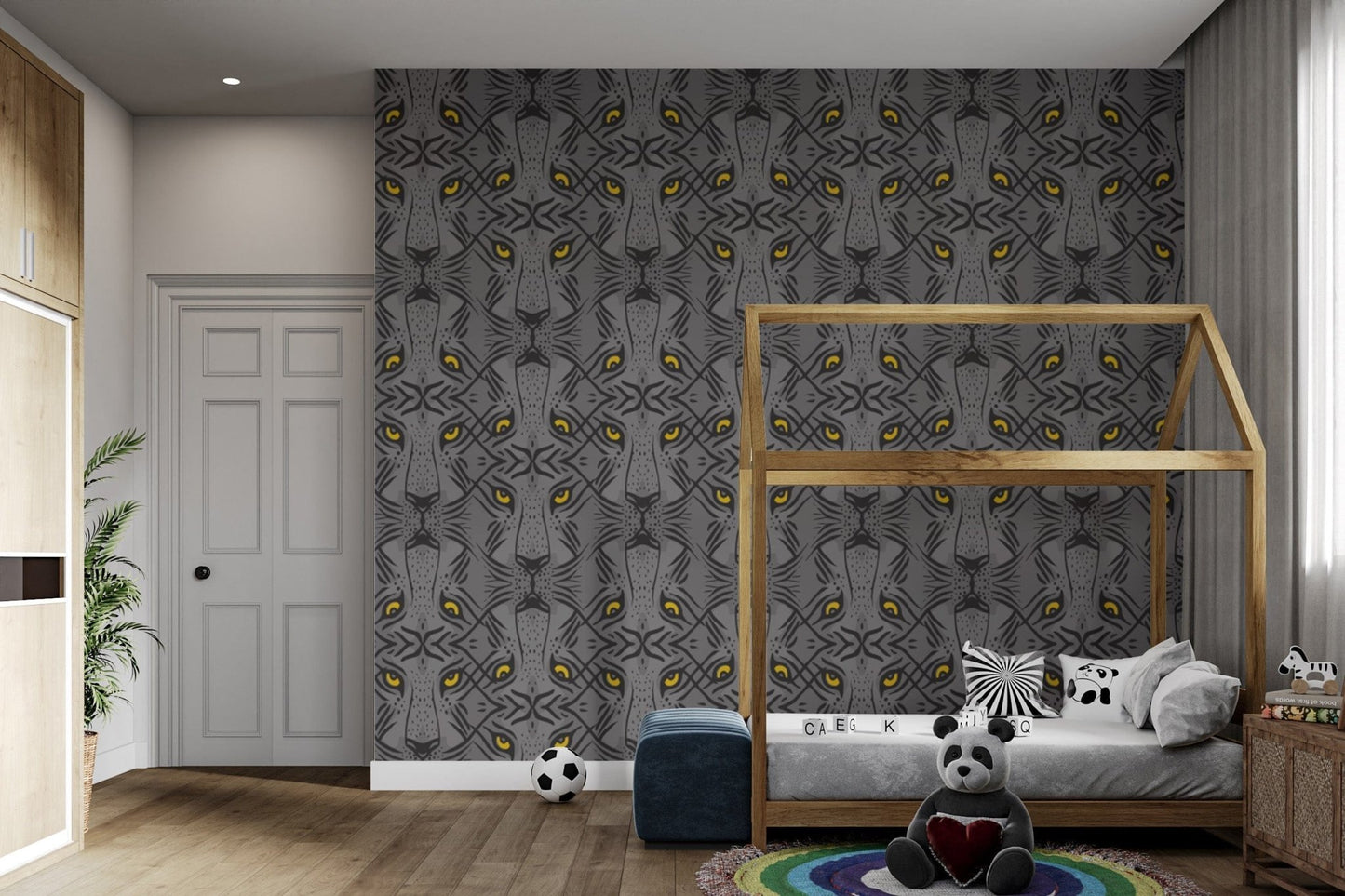Trendy tiger wallpaper with self-adhesive ease, AN75