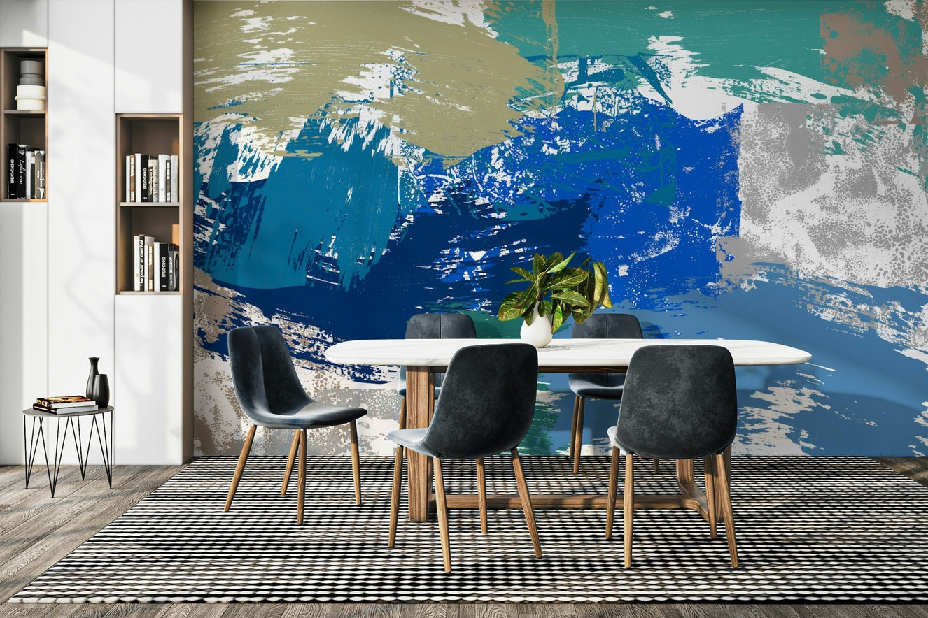 A beautiful abstract time texture wallpaper mural for a modern home.

