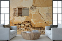 Distressed architectural surface in Time-Worn Texture Wall Mural with depth