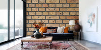 Classic red-brown blocks form the Brick Pattern Wall Mural surface, GD9432