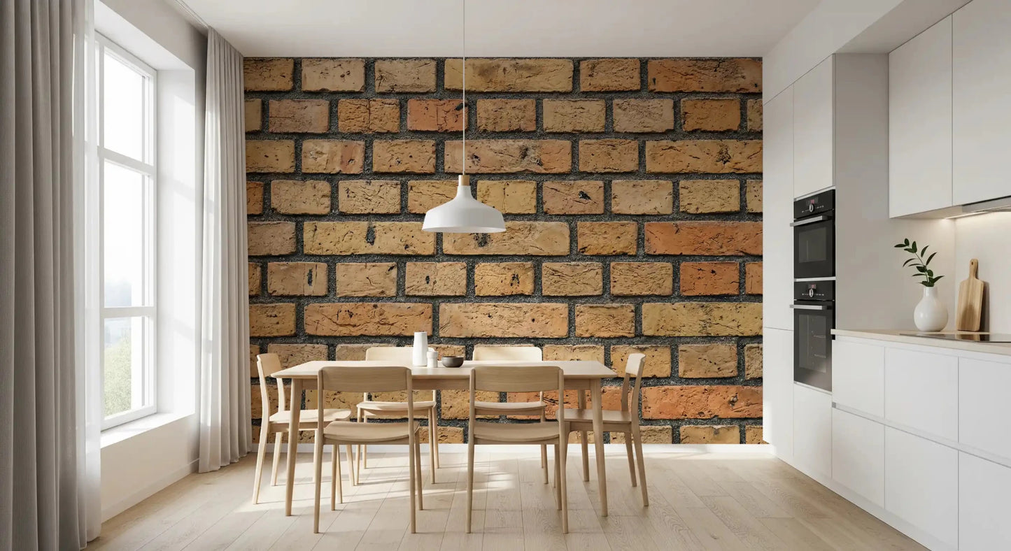 Traditional masonry styling gives Timeless Brick Wall Mural depth, GD9432