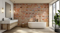 Classic red brick wallpaper for interiors

