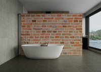 Faux brick wall mural with natural tones

