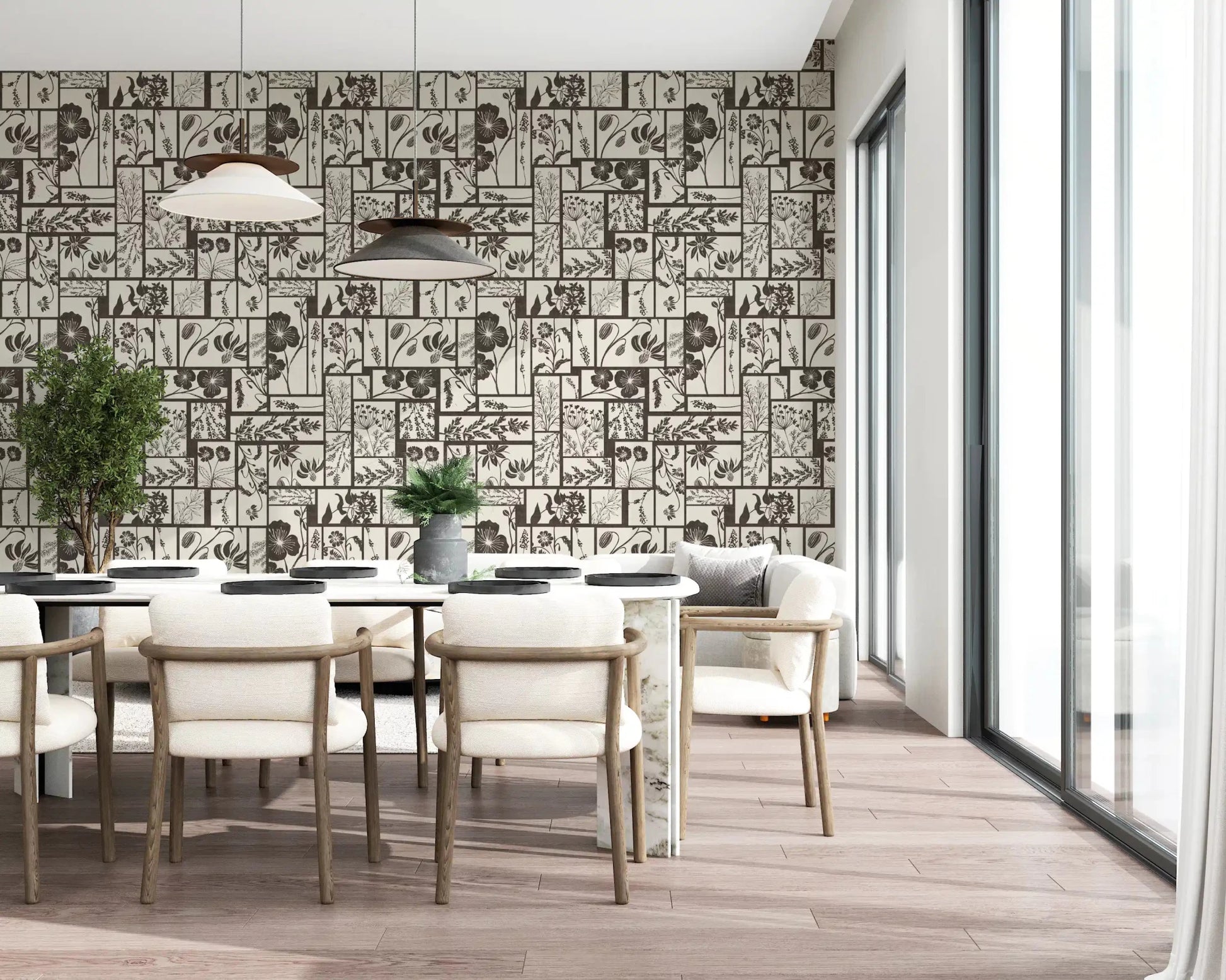 Timeless Flora Tile Wallpaper⁠