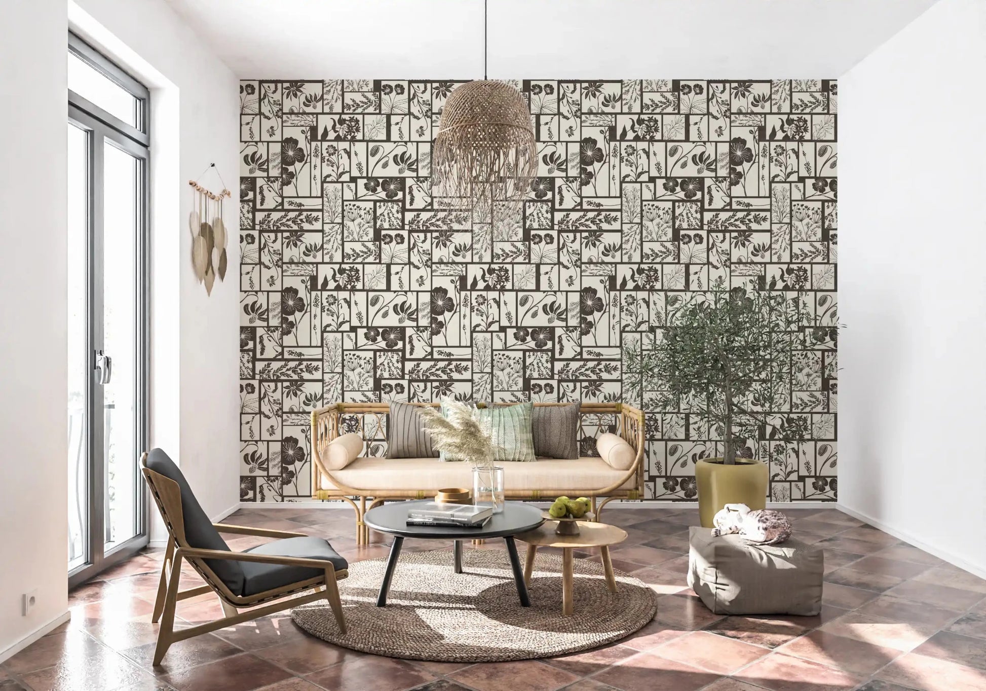 Timeless Flora Tile Wallpaper⁠