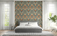 Timeless Floral Opulence wallpaper for master bedroom feature wall.