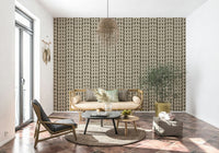 Wall mural featuring classic Timeless Florals pattern in muted tones.