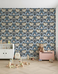 Subtle, deep color variation in the Midnight Blue Wallpaper.