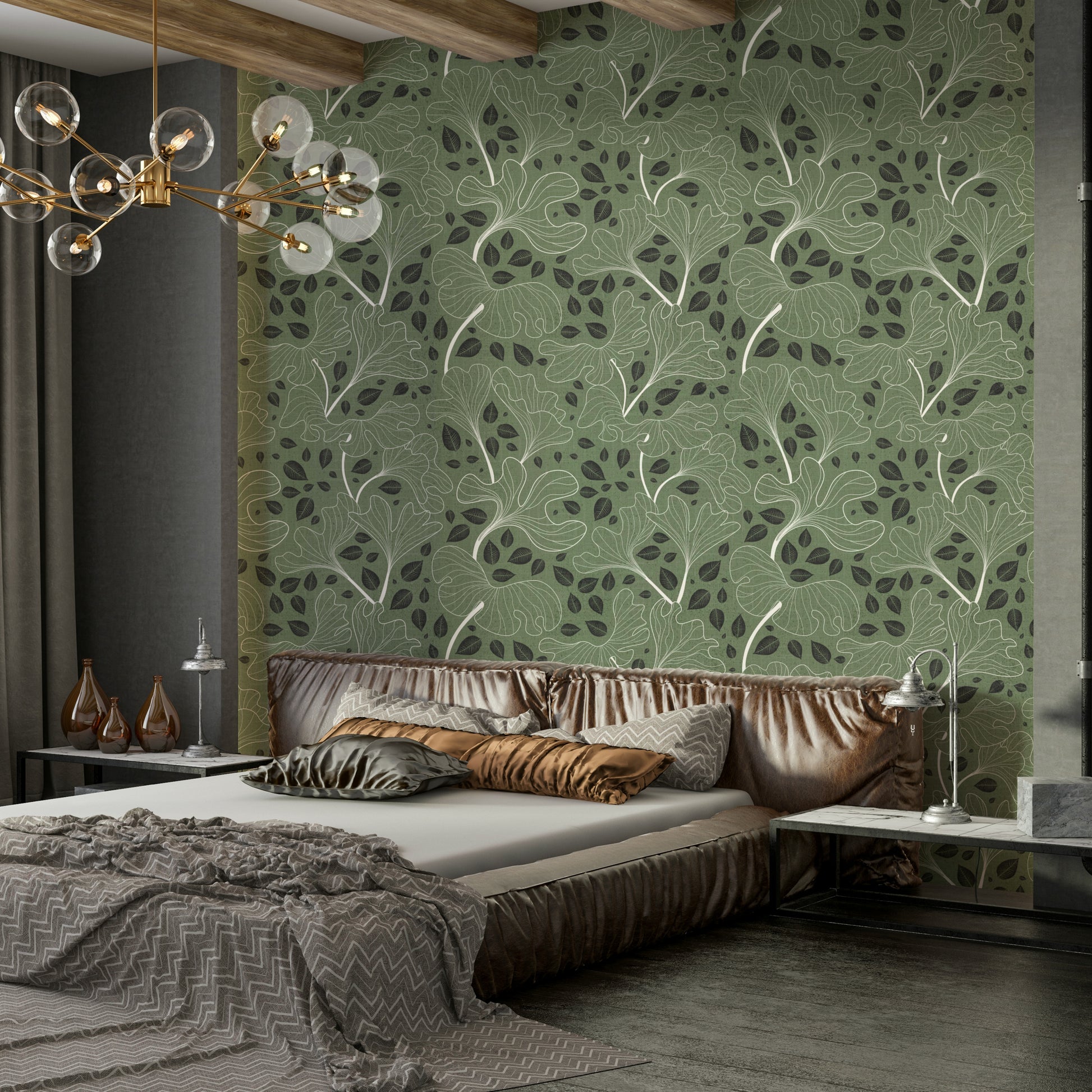 Pattern with a natural and calming botanical theme.


