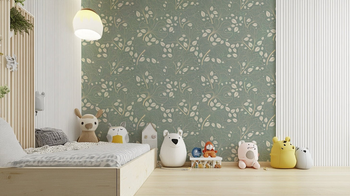 Full view of the wallpaper on a wall. GD3282

