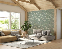 Ginkgo garden mural for an accent wall. GD3282

