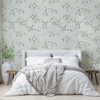 Ginkgo garden mural for an accent wall.

